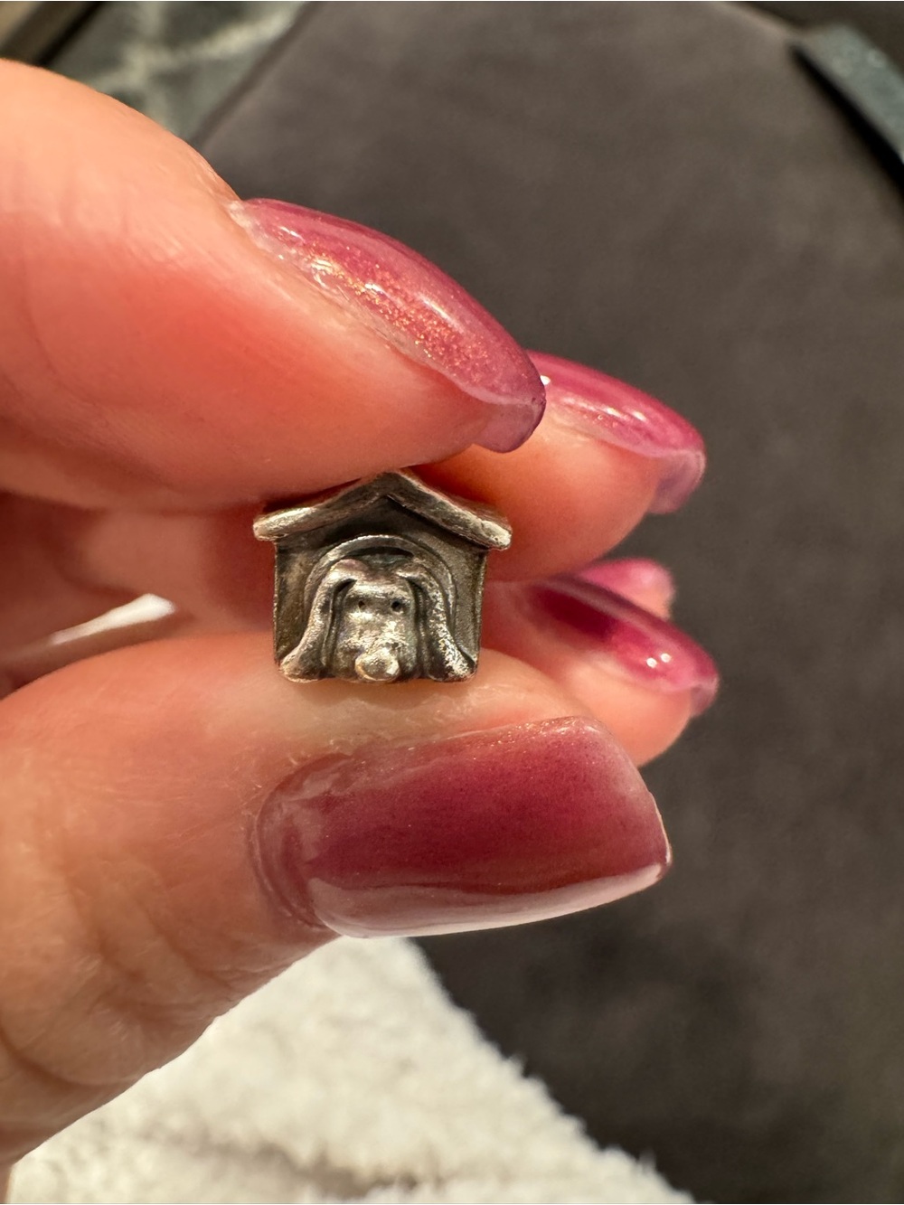 Pandora Silver Dog-in-Doghouse Charm with Heart